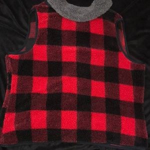 Woolrich buffalo red plaid vest
